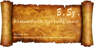 Bienenfeld Szilvánusz névjegykártya